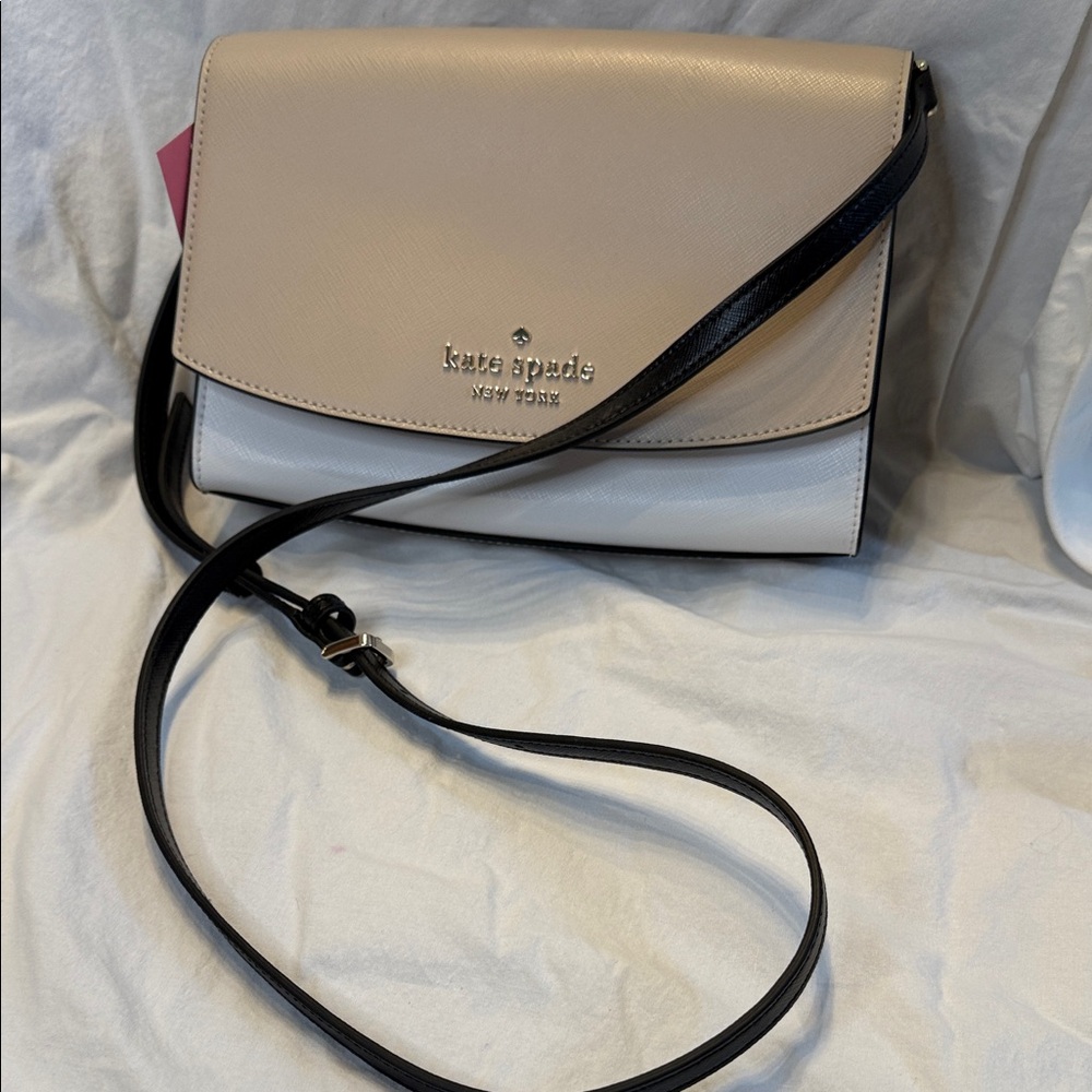 kate spade Tan and Cream Crossbody Bag